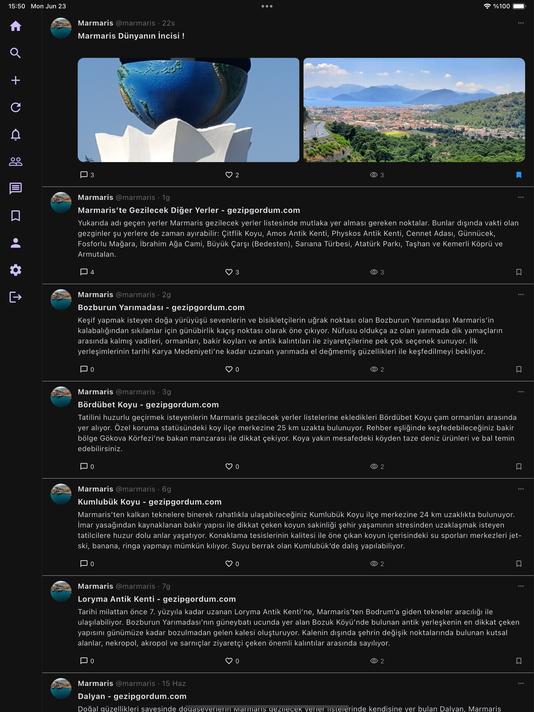 Tablet Ana Sayfa Koyu